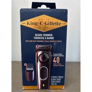 Braun King C. Gillette Cordless Beard Trimmer Kit 2 | Holds 1 Month Charge NEW